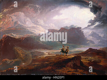 Macbeth, une peinture à l'huile sur toile de John Martin, un artiste anglais, vers 1820. Banque D'Images