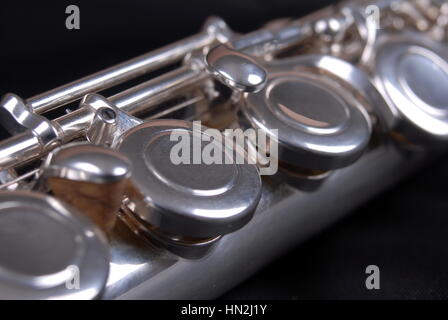 Close up de flûte sur un fond noir Banque D'Images