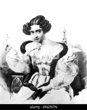 La vie d'Alexandre Pouchkine (1799-1837) Portrait de l'A.O. 19e siècle Russie Smirnova Banque D'Images