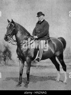 Portrait d'Emile de Girardin (1806-1881) à cheval 1866 France Banque D'Images