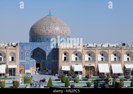 La mosquée de Sheikh Lotfollah à place Imam à Isfahan, Iran Banque D'Images