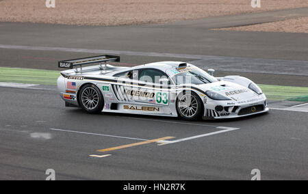 Une d'argent, 2004, Saleen S7R, dans les années 90 à la démonstration des légendes d'Endurance de Silverstone Classic 2016 Banque D'Images