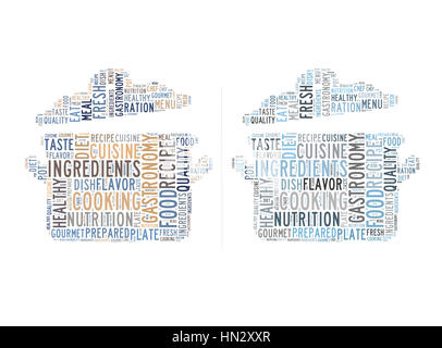 Nuage de mots concepts d' visée à la cuisson Banque D'Images