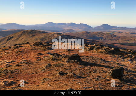 Une vague vue de l'Rhinog Arénigienne Fawr vu de montagnes Banque D'Images