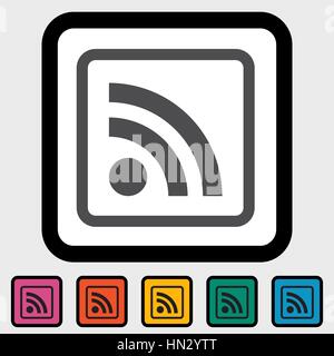Icône RSS. Vector illustration. Illustration de Vecteur