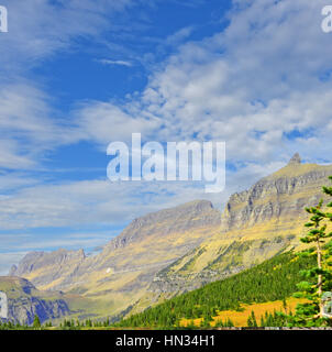 Mur du jardin Rock Formation dans le parc national des Glaciers du Montana, aux États-Unis. Banque D'Images