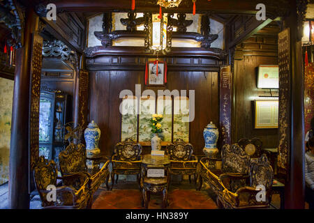 Intérieur de l'ancienne maison de Tan Ky, une maison du patrimoine à Hoi An, Vietnam Banque D'Images