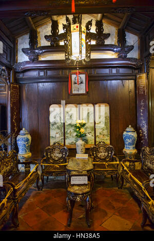 Intérieur de l'ancienne maison de Tan Ky, une maison du patrimoine à Hoi An, Vietnam Banque D'Images