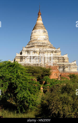 Bagan,Shwesandaw Paya Temple, le plus important temple de Bagan, Myanmar Banque D'Images