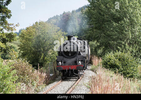 80072 proche gare Corwen sur le chemin de fer touristique de Llangollen Banque D'Images