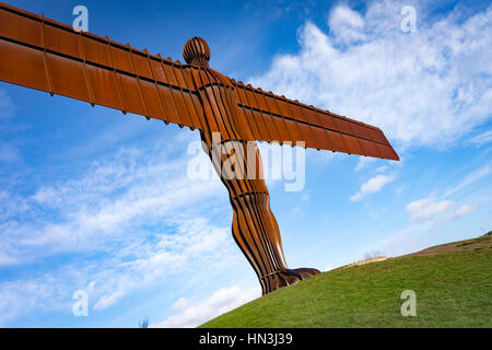 Anthony Gormleys Ange du Nord à Gateshead Sculpture Banque D'Images