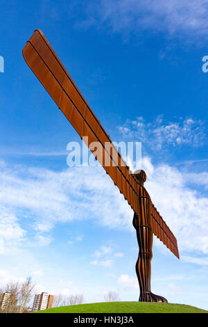 Anthony Gormleys Ange du Nord à Gateshead Sculpture Banque D'Images