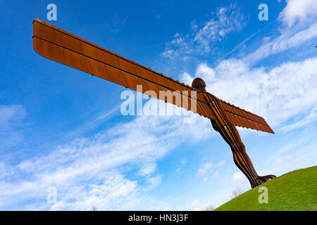 Anthony Gormleys Ange du Nord à Gateshead Sculpture Banque D'Images