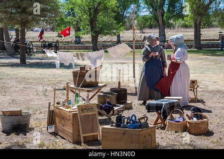 Fort Stanton, Nouveau Mexique - 'Fort Stanton Live !, un programme annuel de l'histoire vivante. Fort Stanton a été construit en 1855 pendant les guerres indiennes. Banque D'Images