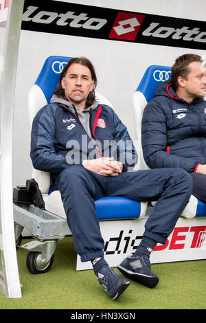 Berlin, Allemagne. Feb, 2017 4. Martin Schmidt (Mainz) Football/soccer : match de Bundesliga entre TSG 1899 Hoffenheim 4-0 1.FSV Mainz 05 à Rhein-Neckar-Arena à Sinsheim, Allemagne . Credit : Maurizio Borsari/AFLO/Alamy Live News Banque D'Images