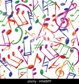Motif de la musique. notes de musique et les panneaux de fond transparent Illustration de Vecteur