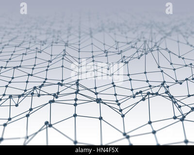 Résumé de l'espace polygone polygone faible connexion les points et les lignes de la structure. Banque D'Images