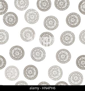 Motif géométrique abstraite floral oriental. ethnique. L'arabe ornement. motifs ornementaux des peintures de tissu indienne ancienne. Illustration de Vecteur