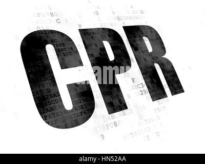 Concept de santé : texte noir pixélisé RCP sur Digital background Banque D'Images