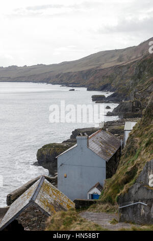 Sur le vieux village de Hallsands dans le sud du Devon, détruit par la tempête Banque D'Images