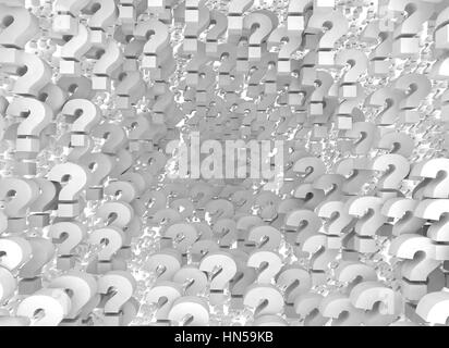 3d abstrait symboles d'interrogation Banque D'Images