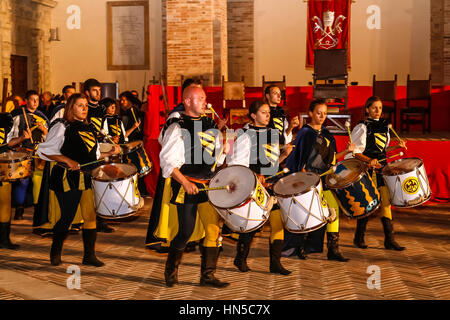 Italie Marches Urbino Festa del Duca commémoration du couronnement du duc d'Urbino Banque D'Images