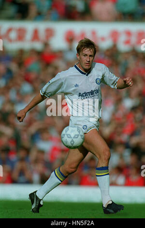 LEE CHAPMAN LEEDS UNITED FC 07 Septembre 1992 Banque D'Images