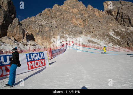 Cortina d'Ampezzo, Italie 28 janvier 2017. L'aire de départ est photographié au cours de l'AUDI FIS Coupe du Monde de Ski alpin descente femmes Banque D'Images