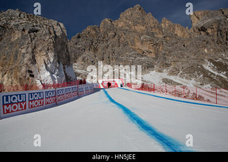 Cortina d'Ampezzo, Italie 28 janvier 2017. L'aire de départ est photographié au cours de l'AUDI FIS Coupe du Monde de Ski alpin descente femmes Banque D'Images