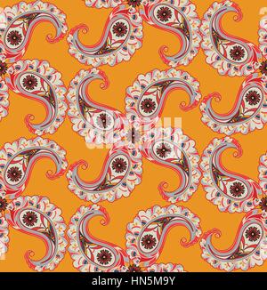 Abstract floral. ornamnet s'épanouir. Sol carrelé d'ornement fleurs et feuilles fantastique oriental seamless background Illustration de Vecteur