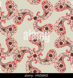 Abstract floral. ornamnet s'épanouir. Sol carrelé d'ornement fleurs et feuilles fantastique oriental seamless background Illustration de Vecteur