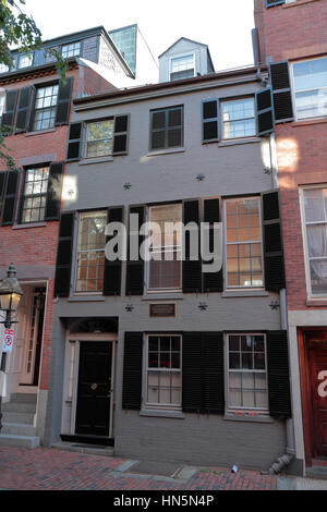 La maison de Thomas Paul, Sr, West Cedar Street, sur la Piste du patrimoine noir, Beacon Hill, Boston, Massachusetts, United States. Banque D'Images