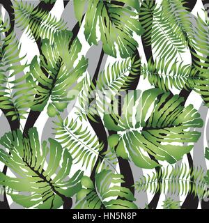 Vague Floral pattern transparente. Fond de fleurs. Carreaux Floral texture d'ornement avec des feuilles. S'épanouir au printemps texture jardin Illustration de Vecteur