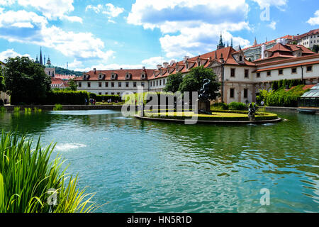 Jardin du Palais Wallenstein à Prague Banque D'Images