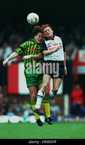 MARK PEMBRIDGE DARREN BRADLEY DERBY COUNTY FC V WBA 04 Octobre 1993 Banque D'Images