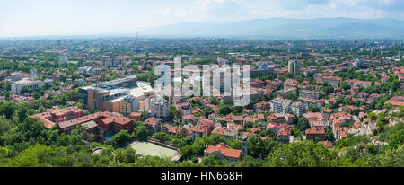 Vue panoramique de la zone résidentielle de Plovdiv, Bulgarie Banque D'Images