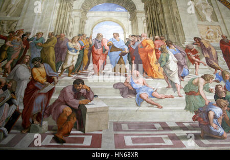 0 Chambre de Raphaël - École d'Athènes - Musées du Vatican (3) Banque D'Images