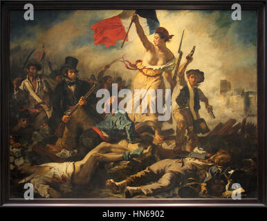 0 La Liberté guidant le peuple - Eugène Delacroix Banque D'Images