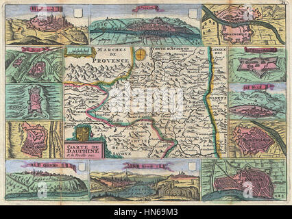 Et Hautes-Alpes), Drôme, France - Geographicus - Dauphine-ratelband-1747, 1747 La feuille Plan de Dauphine ( Isère Banque D'Images