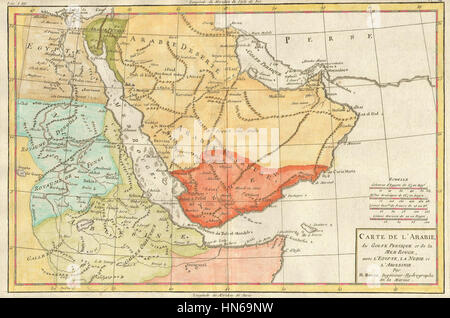 ^ L'Égypte Éthiopie - Geographicus - Saoudite-bonne-1780, 1780 Bonne carte de France Banque D'Images