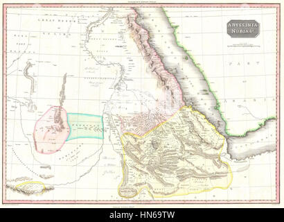 Soudan Nubie ^ Abysinnia - Geographicus --pinkerton-1818, 1818 Carte de l'Abyssinie Pinkerton ( Éthiopie ) Banque D'Images