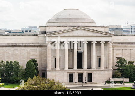 Washington DC, USA - 2 octobre, 2016 : Vue aérienne de l'édifice du musée des Archives nationales Banque D'Images