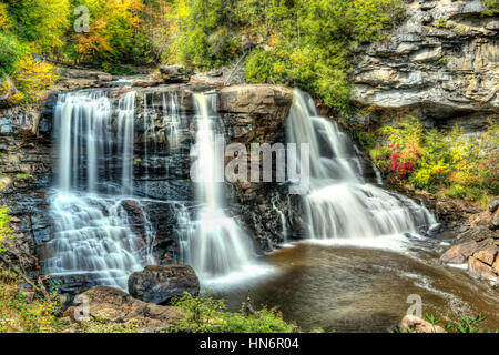 Parc d'état de Blackwater Falls dans la région de West Virginia Banque D'Images