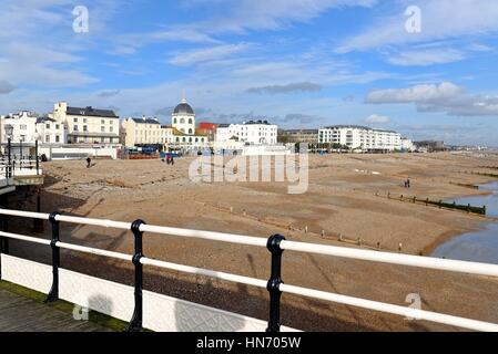 Marine Parade, Worthing seafront Promenade Sussex UK Banque D'Images