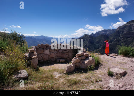 Paysages montagneux de canyons en cuivre à Chihuahua, Mexique Banque D'Images