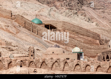 Mosquée du village de Toyuq, région autonome du Xinjiang, Chine. Banque D'Images