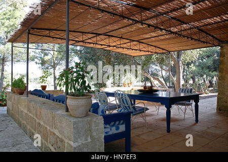 Villa Maison de ferme typique appelé masseria dans ville Tricase, Pouilles, Italie Banque D'Images