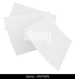 Des feuilles de papier blanc vierge empilés dans l'ordre Banque D'Images