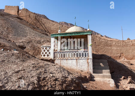 Mosquée du village de Toyuq, région autonome du Xinjiang, Chine. Banque D'Images