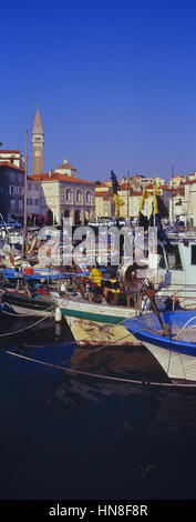 Piran marina. Primorska. La Slovénie Banque D'Images